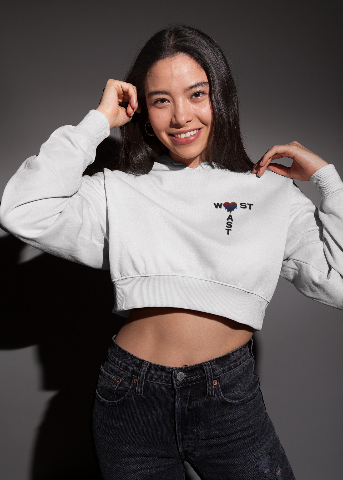Bicoastal Love Cropped Hoodie