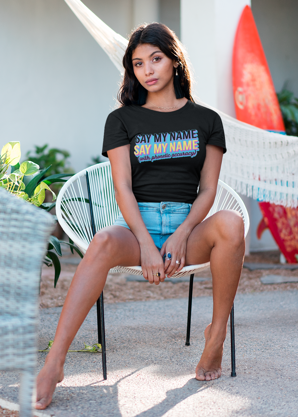 Say My Name Fitted Tee